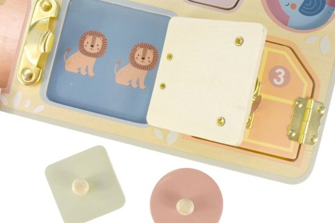 Tooky Toy TOOKY TOY Tablica Manipulacyjna Zamki Zębatki Sorter Zegar Tooky Toy TOOKY TOY Tablica Manipulacyjna Zamki Zębatki Sorter Zegar