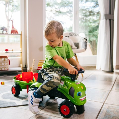 FALK FALK Traktorek Baby Claas Zielony z Przyczepką + akc. od 1 roku