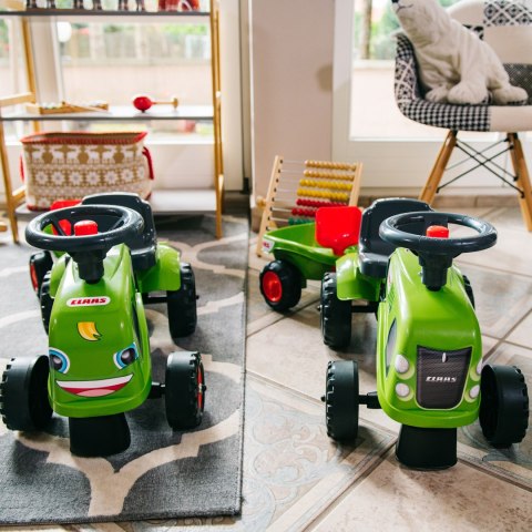 FALK FALK Traktorek Baby Claas Zielony z Przyczepką + akc. od 1 roku