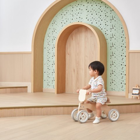 Viga Toys VIGA PolarB Drewniany Jeździk Miś Polarny Miękkie Koła