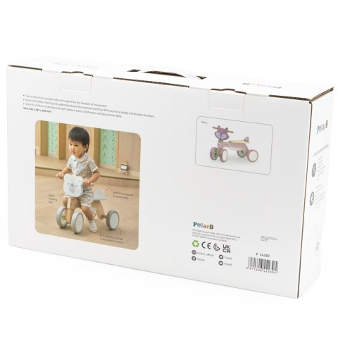 Viga Toys VIGA PolarB Drewniany Jeździk Miś Polarny Miękkie Koła