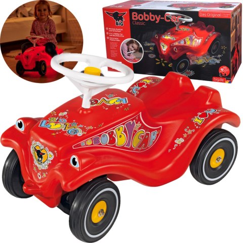 Big BIG Jeździk Bobby Car Classic z Klaksonem Świecący