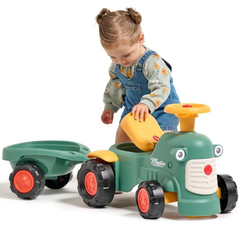 FALK FALK Traktorek Baby Maurice Zielony Vintage z Przyczepką od 1 roku