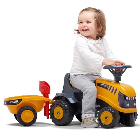 FALK FALK Traktorek JCB Pomarańćzowy z Przyczepką od 1 roku