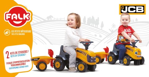 FALK FALK Traktorek JCB Pomarańćzowy z Przyczepką od 1 roku