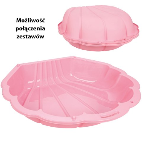Woopie WOOPIE Piaskownica Basen Muszelka Różowa 3w1 Suchy Basen 1 szt.