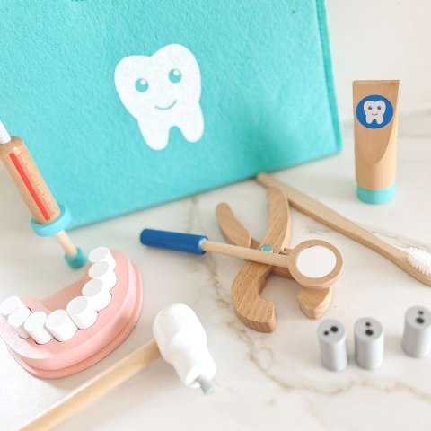Tooky Toy TOOKY TOY Zestaw Małego Dentysty Walizka Lekarza 19 el. FSC