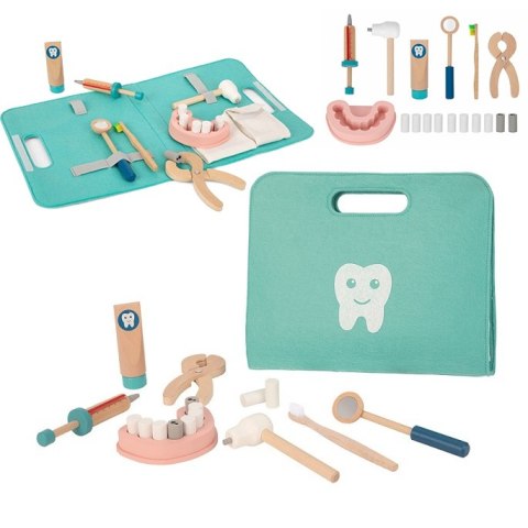 Tooky Toy TOOKY TOY Zestaw Małego Dentysty Walizka Lekarza 19 el. FSC