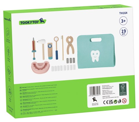 Tooky Toy TOOKY TOY Zestaw Małego Dentysty Walizka Lekarza 19 el. FSC