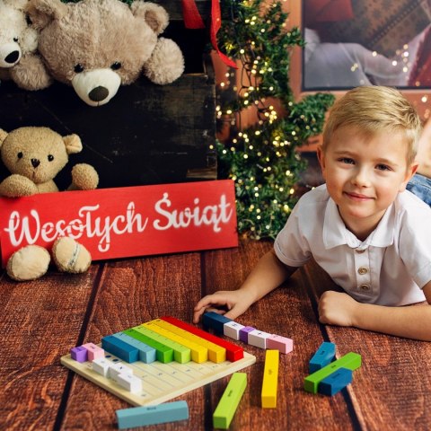 Tooky Toy Tooky Toy Drewniana Tablica Matematyczna Nauka Liczenia Liczydło