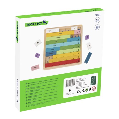 Tooky Toy Tooky Toy Drewniana Tablica Matematyczna Nauka Liczenia Liczydło