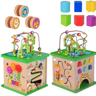 Tooky Toy TOOKY TOY Kostka Edukacyjna Sorter Labirynt Przeplatanka Zwierzątka