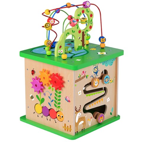 Tooky Toy TOOKY TOY Kostka Edukacyjna Sorter Labirynt Przeplatanka Zwierzątka