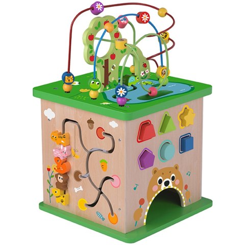 Tooky Toy TOOKY TOY Kostka Edukacyjna Sorter Labirynt Przeplatanka Zwierzątka