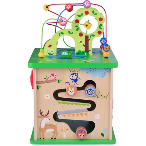 Tooky Toy TOOKY TOY Kostka Edukacyjna Sorter Labirynt Przeplatanka Zwierzątka