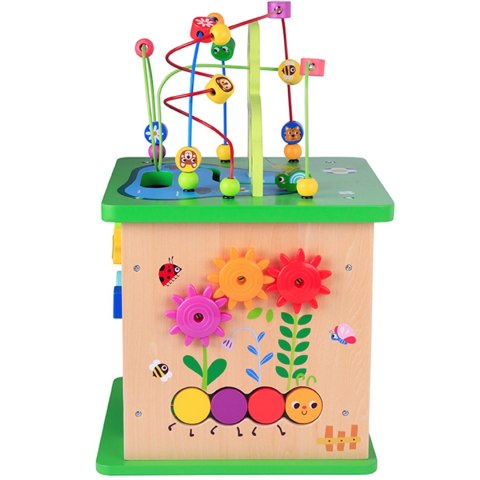 Tooky Toy TOOKY TOY Kostka Edukacyjna Sorter Labirynt Przeplatanka Zwierzątka