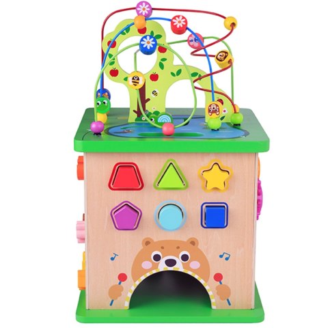 Tooky Toy TOOKY TOY Kostka Edukacyjna Sorter Labirynt Przeplatanka Zwierzątka