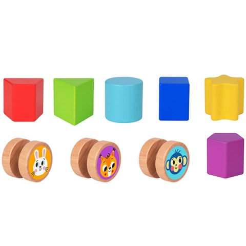 Tooky Toy TOOKY TOY Kostka Edukacyjna Sorter Labirynt Przeplatanka Zwierzątka