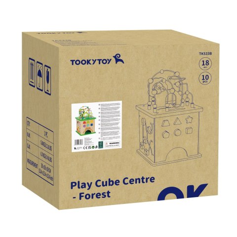 Tooky Toy TOOKY TOY Kostka Edukacyjna Sorter Labirynt Przeplatanka Zwierzątka