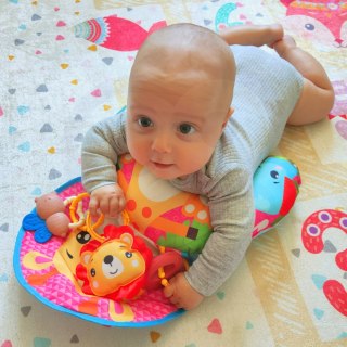 Woopie Baby WOOPIE BABY Poduszka Rogal Interaktywna Mata Edukacyjna Grzechotka Gryzak