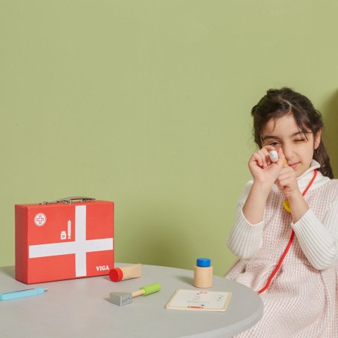 Viga Toys VIGA Drewniany zestaw małego lekarza w walizce