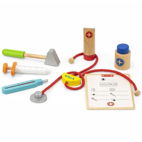 Viga Toys VIGA Drewniany zestaw małego lekarza w walizce