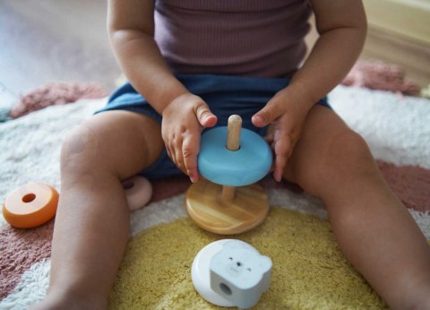 Viga Toys VIGA PolarB Drewniana Piramidka edukacyjna - Miś Polarny