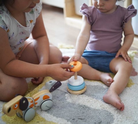 Viga Toys VIGA PolarB Drewniana Piramidka edukacyjna - Miś Polarny