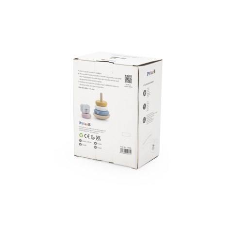 Viga Toys VIGA PolarB Drewniana Piramidka edukacyjna - Miś Polarny