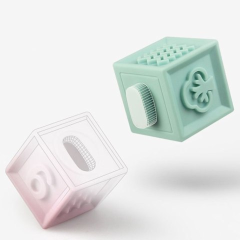 Woopie Baby WOOPIE BABY Klocki Sensoryczne Układanka Do Ściskania Dźwięk 12 el.