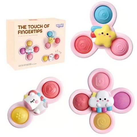 Woopie Baby WOOPIE BABY Kosmiczny Spinner Pop-it Zabawka Sensoryczna Wymienne 3 szt Różowy.