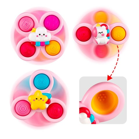 Woopie Baby WOOPIE BABY Kosmiczny Spinner Pop-it Zabawka Sensoryczna Wymienne 3 szt Różowy.