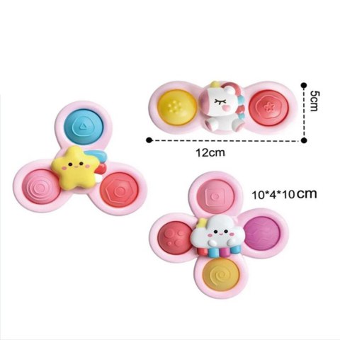 Woopie Baby WOOPIE BABY Kosmiczny Spinner Pop-it Zabawka Sensoryczna Wymienne 3 szt Różowy.