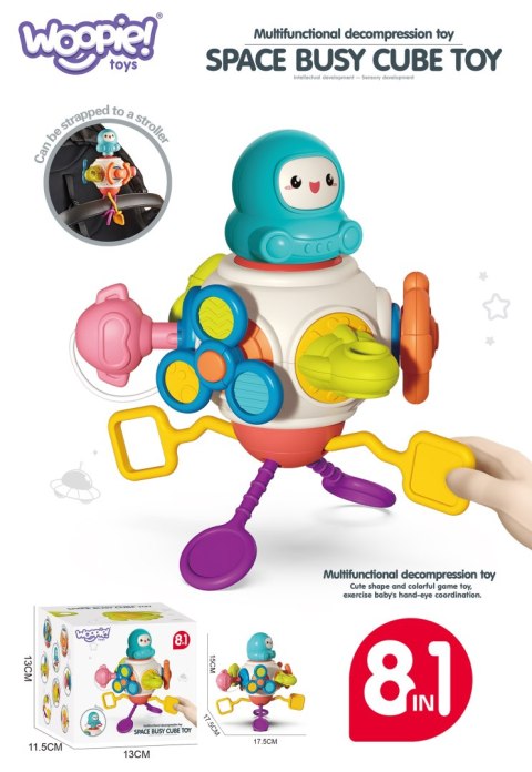 Woopie Baby WOOPIE BABY Kostka Sześciościan Montessori Sensoryczna 8w1