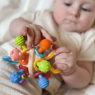 Woopie Baby WOOPIE BABY Miękka Grzechotka 2w1 Gryzak Zabawka Sensoryczna dla Niemowląt 0m+