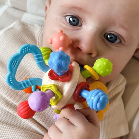 Woopie Baby WOOPIE BABY Miękka Grzechotka 2w1 Gryzak Zabawka Sensoryczna dla Niemowląt 0m+