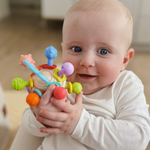 Woopie Baby WOOPIE BABY Miękka Grzechotka 2w1 Gryzak Zabawka Sensoryczna dla Niemowląt 0m+
