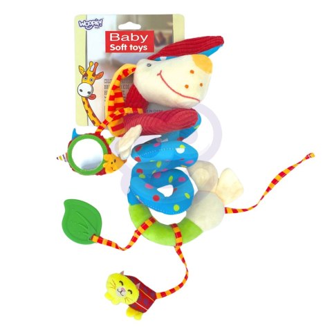 Woopie Baby WOOPIE BABY Miękka Zawieszka Spirala do Wózka Łóżeczka Piesek Edukacyjna
