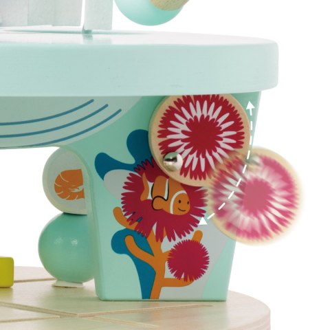 Classic World CLASSIC WORLD Drewniany Edukacyjny Labirynt Przeplatanka Życie Morskie 18m+