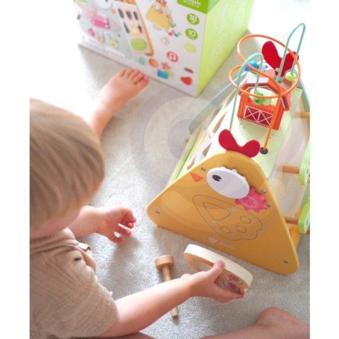 Classic World CLASSIC WORLD Kostka Montessori 10w1 Szczęśliwa Farma XXL