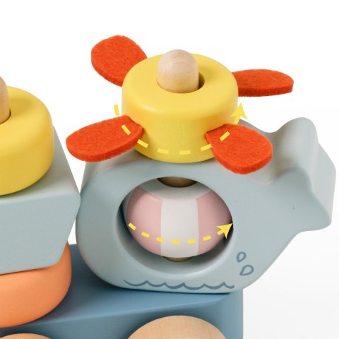 Classic World CLASSIC WORLD Montessori Kolejka Ocean Drewniana Układanka