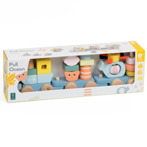 Classic World CLASSIC WORLD Montessori Kolejka Ocean Drewniana Układanka