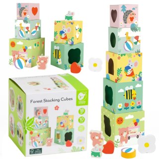 Classic World CLASSIC WORLD Układanka Kostki Box Leśna Piramidka 10 el. FSC