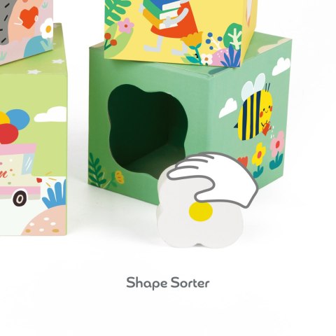 Classic World CLASSIC WORLD Układanka Kostki Box Leśna Piramidka 10 el. FSC