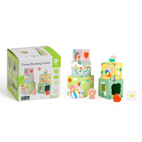 Classic World CLASSIC WORLD Układanka Kostki Box Leśna Piramidka 10 el. FSC