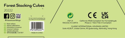 Classic World CLASSIC WORLD Układanka Kostki Box Leśna Piramidka 10 el. FSC