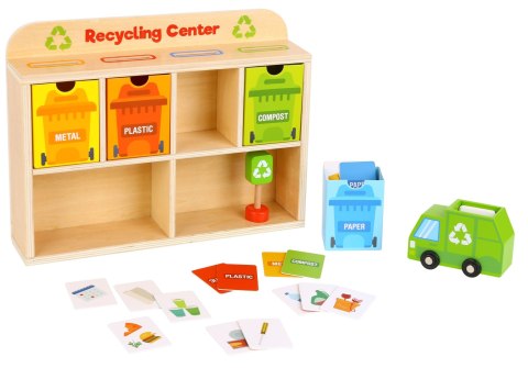 Tooky Toy TOOKY TOY Drewniane Centrum Recyklingu Edukacyjny Sorter