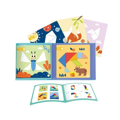 TOOKY TOY Puzzle Tangram Układanka dla Dzieci Nauka Kształtów Figury Kształty 18el. TOOKY TOY Puzzle Tangram Układanka dla Dzieci Nauka Kształtów Figury Kształty 18el.