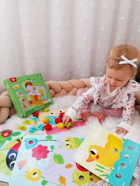 Tooky Toy TOOKY TOY Układanka Klocki dla Dzieci Zwierzęta Dopasuj Nauka Kształtów Kolorów + Plansze