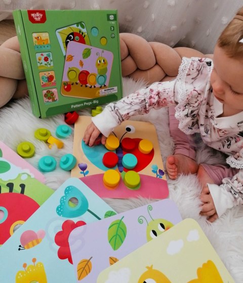 Tooky Toy TOOKY TOY Układanka Klocki dla Dzieci Zwierzęta Dopasuj Nauka Kształtów Kolorów + Plansze